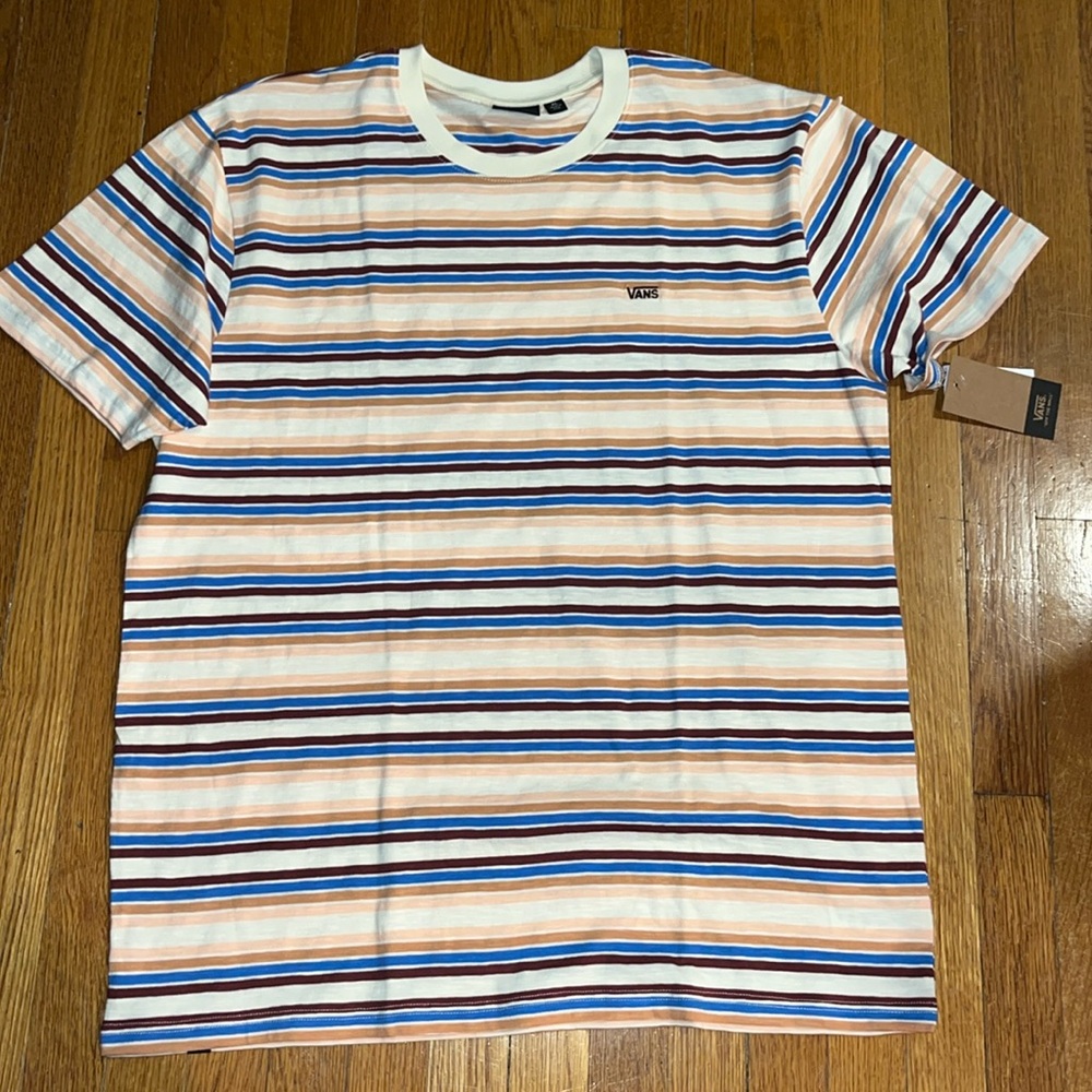 Men’s vans striped t shirt size xl nwt